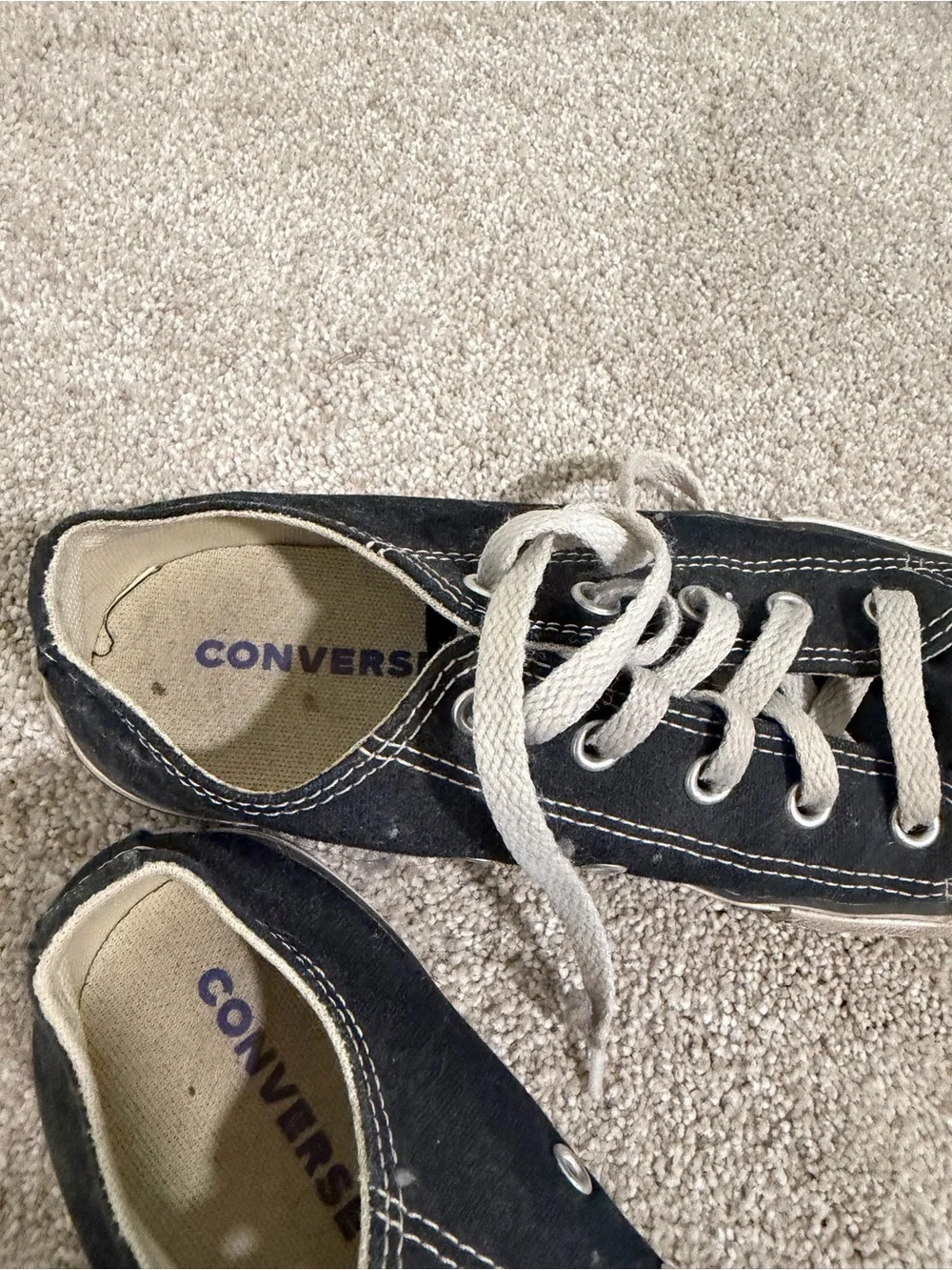 Converse Kids Black Canvas Low-Top Sneakers with White Accents